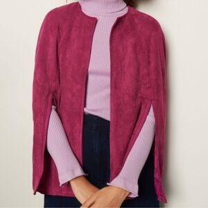 Anthropologie Andersen & Lauth Fuchsia Poncho/Cape